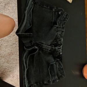 Black Jean shorts